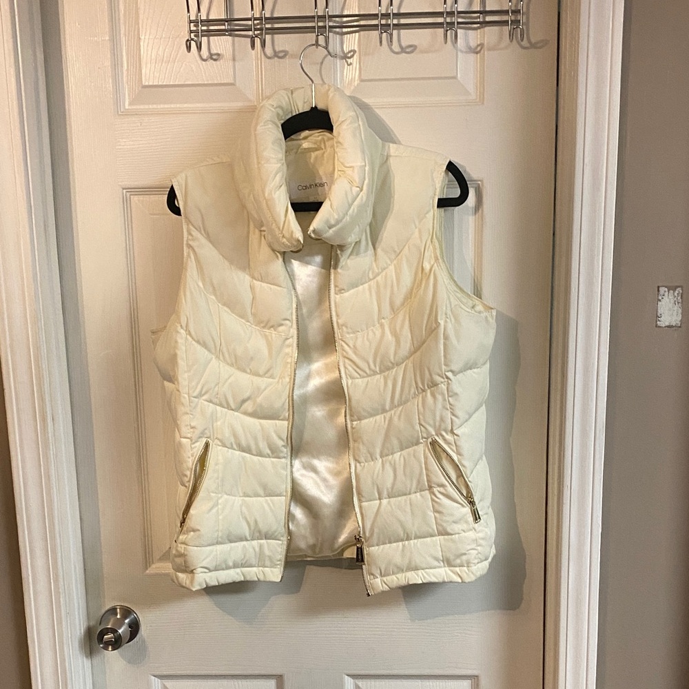 Calvin Klein Cream Puffer Vest